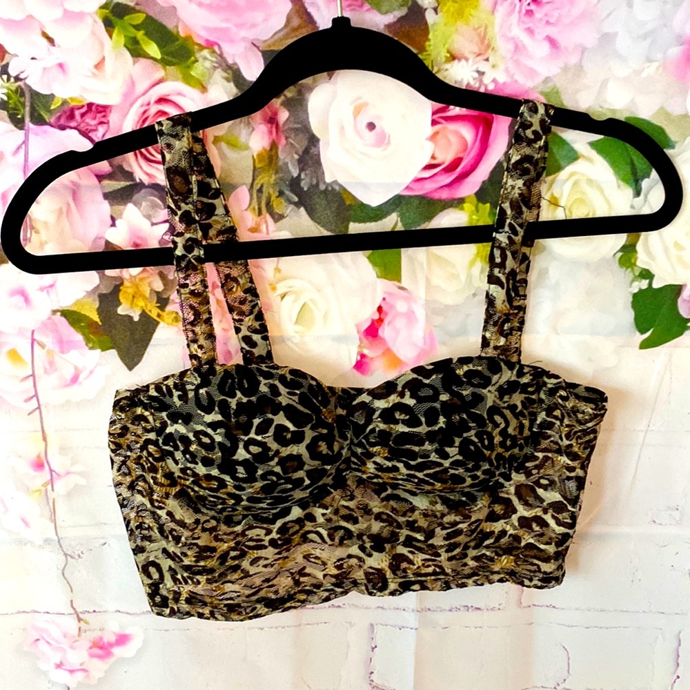 Lace cropped tank